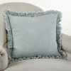 Saro Lifestyle Ruffled Linen Decorative Pillow, 20 X 20