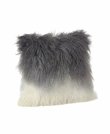 Saro Lifestyle Mongolian Lamb Fur Ombre Throw Pillow, 16 X 16 5 Saro Lifestyle Mongolian Lamb Fur Ombre Throw Pillow, 16 X 16 - Image 5