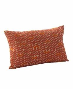 Saro Lifestyle Chevron Design Cotton Throw Pillow, 14 X 20