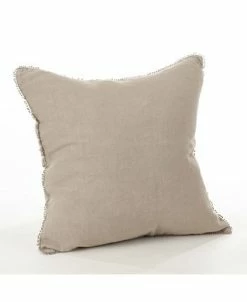 Saro Lifestyle Pom Pom Trim Linen Decorative Pillow, 20 X 20 -Chic Home Shop 14831882 fpx