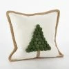 Saro Lifestyle Pom Pom Christmas Tree Decorative Pillow, 18 X 18