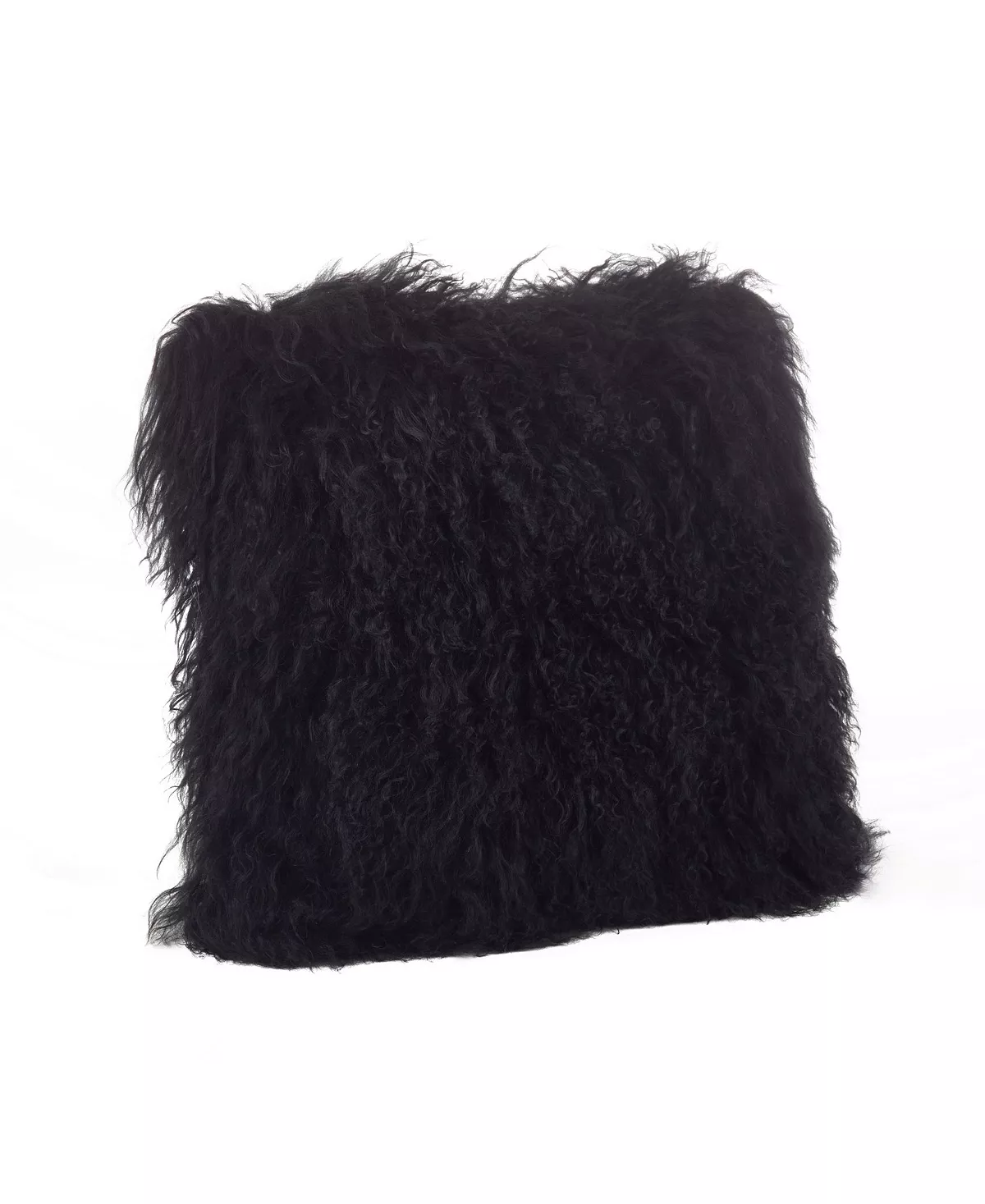 Saro Lifestyle Wool Mongolian Lamb Fur Throw Pillow, 16 X 16 1 Saro Lifestyle Wool Mongolian Lamb Fur Throw Pillow, 16 X 16