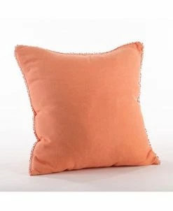 Saro Lifestyle Pom Pom Trim Linen Decorative Pillow, 20 X 20 -Chic Home Shop 14831906 fpx