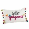Saro Lifestyle Hello Gorgeous Tassel Trim Decorative Pillow, 12 X 18
