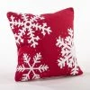 Saro Lifestyle Triple Snowflake Decorative Pillow, 18 X 18