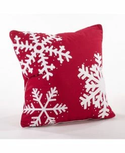 Saro Lifestyle Triple Snowflake Decorative Pillow, 18 X 18
