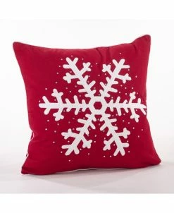 Saro Lifestyle Ngle Snowflake Decorative Pillow, 18 X 18