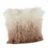 Saro Lifestyle Mongolian Lamb Fur Ombre Throw Pillow, 16 X 16