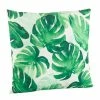 Saro Lifestyle Green Leaf Feathers Printed Decorative Pillow, 18 X 18