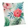 Saro Lifestyle Tropical Floral Printed Decorative Pillow, 18 X 18