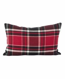 Saro Lifestyle Tartan Plaid Pattern Decorative Pillow, 12 X 20