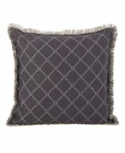 Saro Lifestyle Diamond Fringe Trim Decorative Pillow, 20 X 20 -Chic Home Shop 14832080 fpx 1