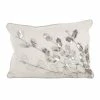 Saro Lifestyle Metallic Poinsettia Branch Decorative Pillow, 12 X 18