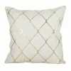 Saro Lifestyle Metallic Diamond Decorative Pillow, 18 X 18