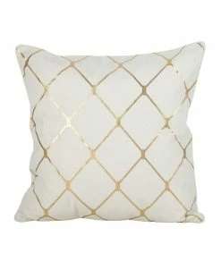 Saro Lifestyle Metallic Diamond Decorative Pillow, 18 X 18