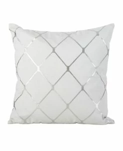 Saro Lifestyle Metallic Diamond Decorative Pillow, 18 X 18 -Chic Home Shop 14832105 fpx