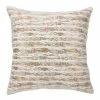 Saro Lifestyle Brushed Metallic Foil Printed Faux Fur Decorative Pillow, 18 X 18
