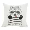 Saro Lifestyle Racoon Hands Up Decorative Pillow, 16 X 16