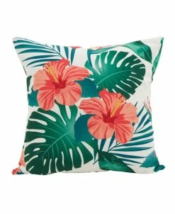 Saro Lifestyle Island Palms Statement Decorative Pillow, 18 X 18