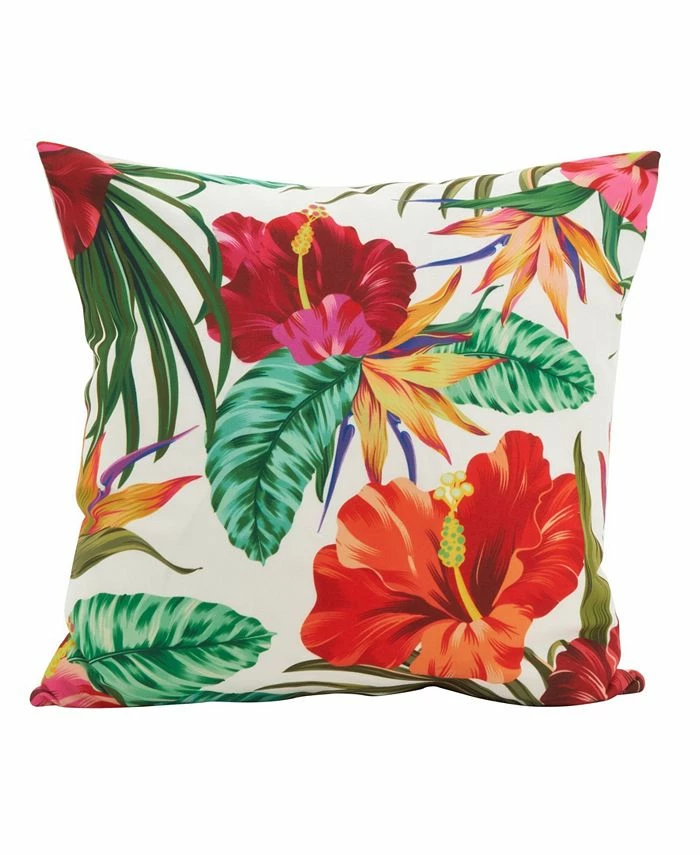 Saro Lifestyle Island Palms Statement Decorative Pillow, 18 X 18 1 Saro Lifestyle Island Palms Statement Decorative Pillow, 18 X 18