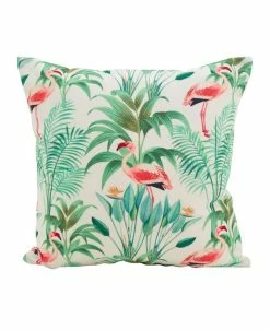 Saro Lifestyle Flamingo Island Statement Decorative Pillow, 18 X 18