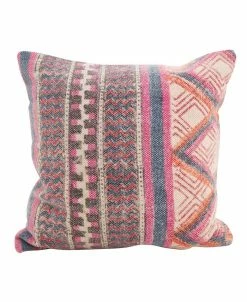 Saro Lifestyle Bohemian Mix Square Throw Pillow, 18 X 18