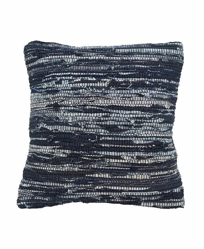 Saro Lifestyle Denim Days Decorative Pillow, 18 X 18 1 Saro Lifestyle Denim Days Decorative Pillow, 18 X 18