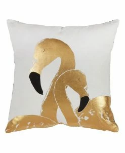 Saro Lifestyle Flamingo Love Decorative Pillow, 18 X 18