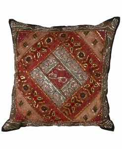 Saro Lifestyle Handmade Sari Sitara Decorative Pillow, 26 X 26