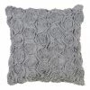 Saro Lifestyle Rose Texture Decorative Pillow, 17 X 17