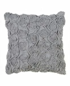 Saro Lifestyle Rose Texture Decorative Pillow, 17 X 17