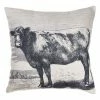 Saro Lifestyle Farmhouse Cow Printed Decorative Pillow, 18 X 18