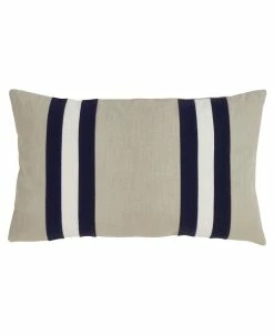 Saro Lifestyle Dual Band Decorative Pillow, 12 X 20