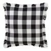 Saro Lifestyle Buffalo Plaid Fringed Decorative Pillow, 20 X 20