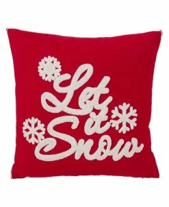 Saro Lifestyle It Snow Decorative Pillow, 18 X 18