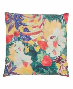 Saro Lifestyle Fruity Floral Decorative Pillow, 18 X 18