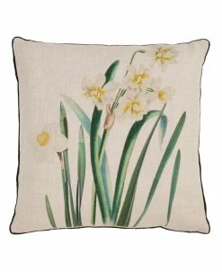 Saro Lifestyle Daffodil Printed Decorative Pillow, 18 X 18
