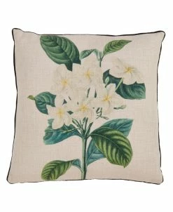 Saro Lifestyle Gardenia Printed Decorative Pillow, 18 X 18