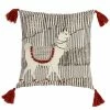 Saro Lifestyle Tassled Llama Decorative Pillow, 18 X 18