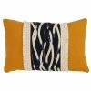 Saro Lifestyle Wavy Stitched Decorative Pillow, 12 X 18