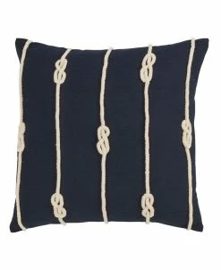 Saro Lifestyle Double Knot Rope Decorative Pillow, 20 X 20