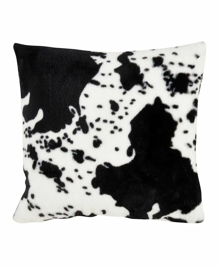 Saro Lifestyle Cow Hide Faux Fur Decorative Pillow, 18 X 18 1 Saro Lifestyle Cow Hide Faux Fur Decorative Pillow, 18 X 18