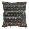 Saro Lifestyle Geometric Print Throw Pillow With Triangle Tassels, 18 X 18
