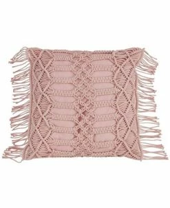 Saro Lifestyle Macrame Decorative Pillow, 18 X 18 -Chic Home Shop 14832601 fpx