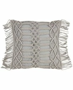 Saro Lifestyle Macrame Decorative Pillow, 18 X 18