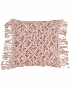 Saro Lifestyle Macrame Decorative Pillow, 18 X 18 -Chic Home Shop 14832604 fpx