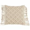 Saro Lifestyle Macrame Decorative Pillow, 18 X 18