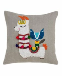 Saro Lifestyle Ma Embroidered Decorative Pillow, 18 X 18