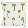 Saro Lifestyle Beaded Palm Trees Decorative Pillow, 18 X 18