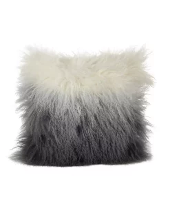 Saro Lifestyle Mongolian Lamb Fur Ombre Throw Pillow, 16 X 16 13 Saro Lifestyle Mongolian Lamb Fur Ombre Throw Pillow, 16 X 16 -Chic Home Shop 14839189 fpx